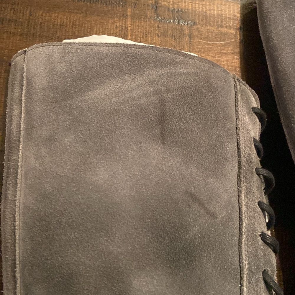 BED|STU Gray Suede Lace-Up Knee Boots - Picture 3 of 12
